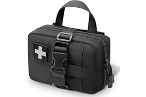 VIIDOO Upgrade Molle Rip Away Ifak Pouch, Tactical Small Belt First Aid Pouch Medical Utility EMT Pouch Only