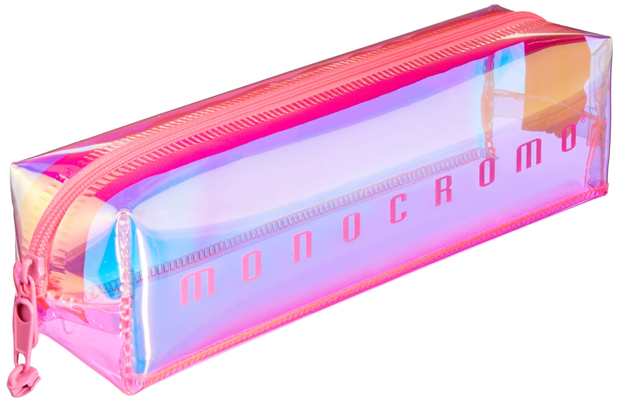 Pigna, Iridescent Pencil Case, 19.5 x 5 x 5 cm, Transparent Pink, Individually Wrapped
