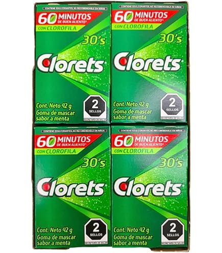 Amazon.com : Clorets Plus Sugarless Gum 12pk–Mint Flavor (12