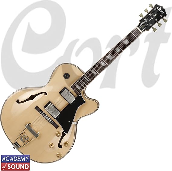 Cort Yorktown Semi Acoustic Hollow body Electric Guitar. Natural Finish