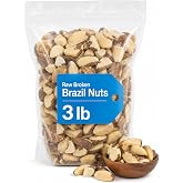 Raw Broken Brazil Nuts, 3 lb, Wild Harvested, Non-GMO, Kosher