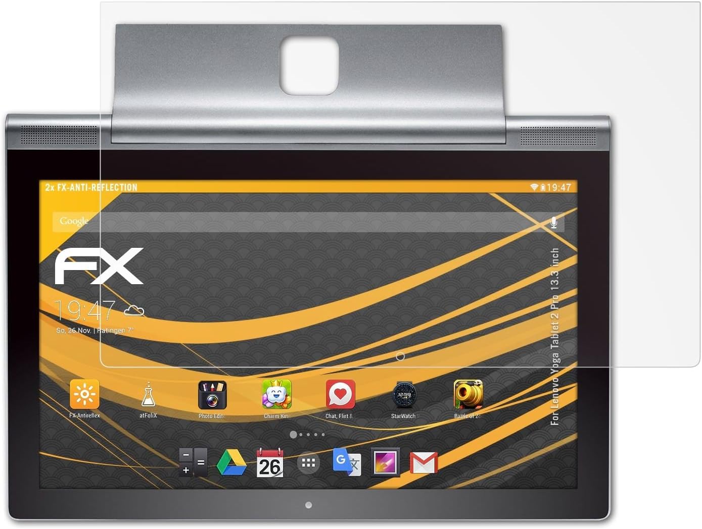 Atfolix Screen Protector For Lenovo Yoga Tablet 2 Pro 13 3 Inch Screen Protection Film Anti Reflective And Shock Absorbing Fx Protector Film 2x Amazon Co Uk Computers Accessories