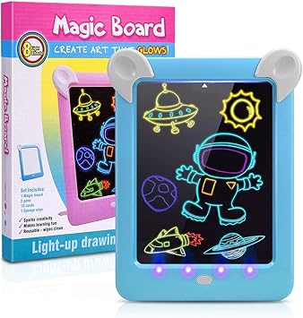 Amazon 教育玩具や誕生日プレゼントのために子供のためのタブレットのギフト おもちゃカラフルなライティングボードタブレットを書いlcd ブルー Fz Future スポーツ アウトドア