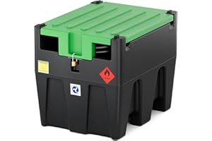 BREARO Fuel Transfer Tank, 58 Gallon for Diesel, Portable Fuel Tank with 12V Transfer Pump and 13.1ft Rubber Hose, 10.6 GPM Diesel Tank, Auto Fueling Nozzle, Black