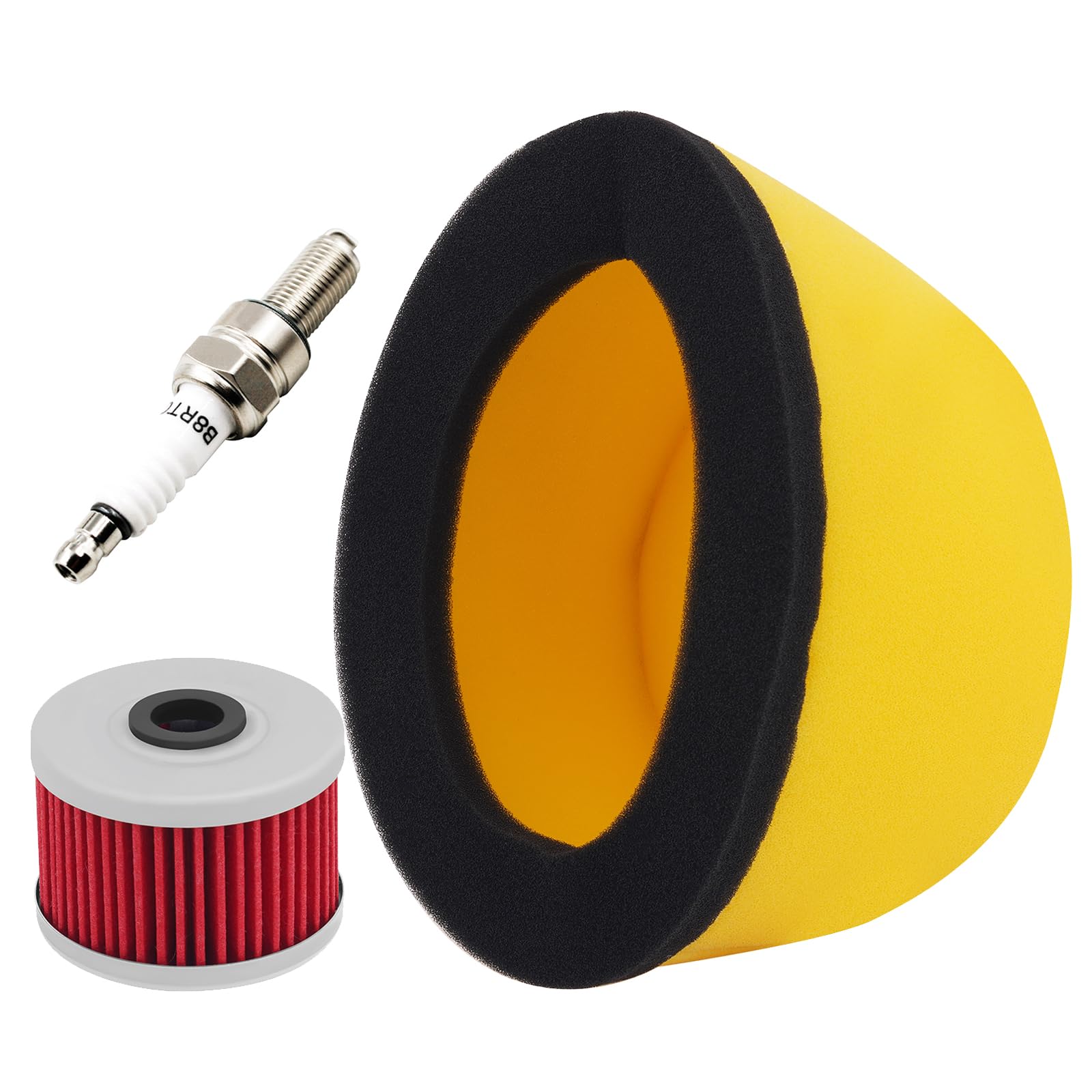 Photo 1 of FHSJXR Air Filter for Kawasaki KLX250R 1994-1996, KLX250S 250 2006-2007 2009-2010 2012-2014, KLX250SF 2009-2010, KLX300R KLX 300 R 1997-2008, with Oil Filter Spark Plug Kit