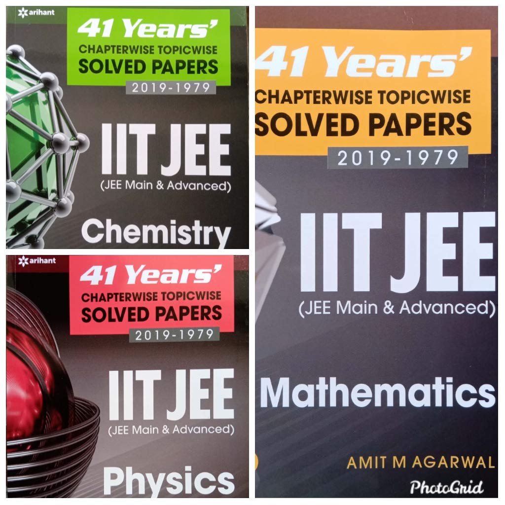 41 years IIT JEE main and advanced chapter wise solved papers physics chemistry mathematics combo; Get a short note diary FREE 41 years IIT JEE main and advanced chapter wise solved papers physics chemistry mathematics combo; Get a short note diary FREE