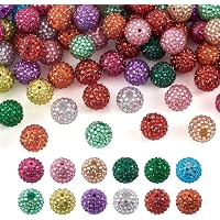 100 Pz Ciondoli Occhio Di Gatto 8mm In Vetro Con Cappuccio Argento - 10 Colori Per Creazione Gioielli Fai Da Te - 3