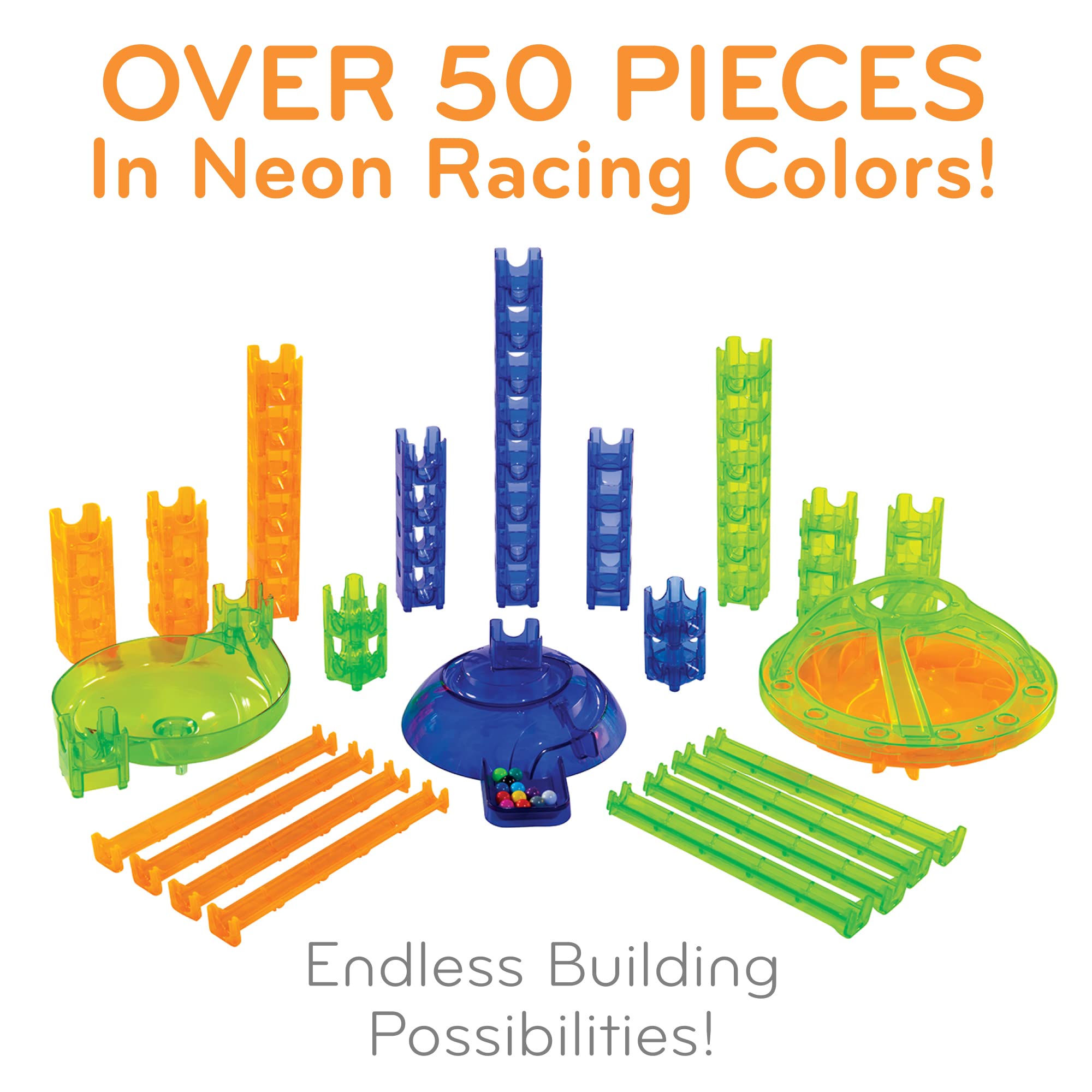 MindWare Q-BA-Maze Super Race Set - 68 Piece Set - Ages 6 & Up