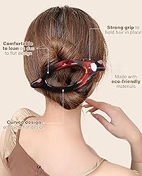 French Concord Hair Clips Claw - 6Pcs Side Slid