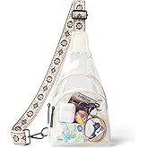 LATMAP Clear bags Stadium Approved Crossbody Sling Bag Fanny Pack Backpack Purses for Women Men Belt bag for stadium events