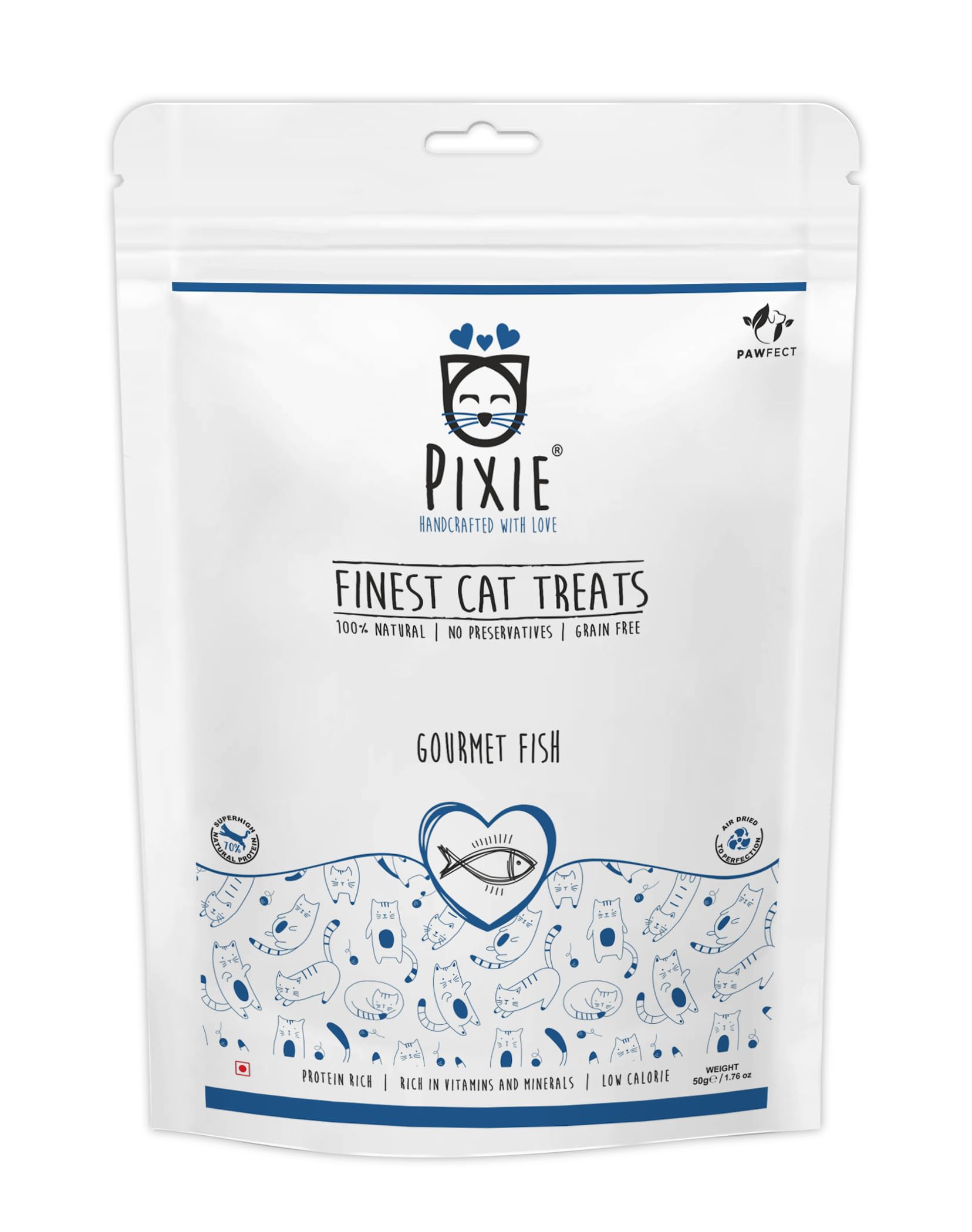 Pixie Cat Treats: Fish (50g/1.76oz)