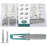JRready Mini-Fit Jr. Connector Kit, 2/4/6/8 Pin with Molex Pin Extractor | 4.2mm Pitch, Wire 18&ndash;24 AWG, Compatible with Molex Mini-Fit Jr., for PC Power, 3D Printer &amp; Wire Harness Repair. 445PCS