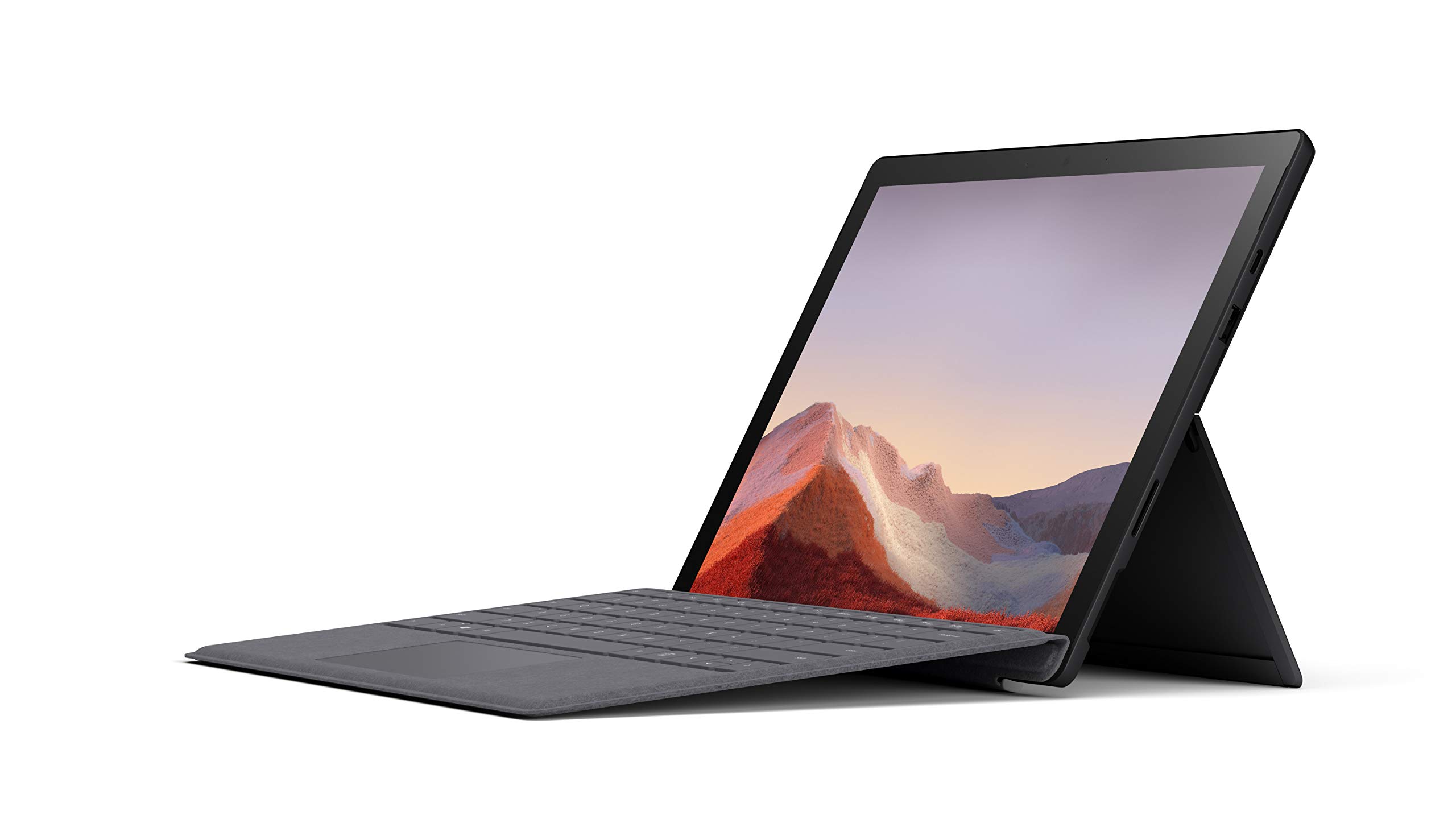 Microsoft Surface Pro 7 12.3” Tablet (Black) - Intel 10th Gen Quad Core i5, 8GB RAM, 256GB SSD, Windows 10 Home, 2019 EditionMicrosoft Surface Pro Signature Type Cover - Charcoal