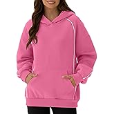 ZAFUL Womens Seam Oversized Hoodies Fleece Comfy Sweatshirts Fall Fashion Casual Pullover Tops 2025 Winter Clothes