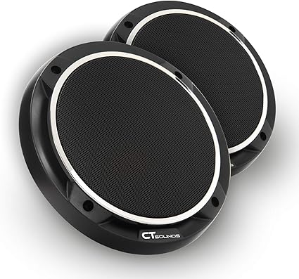 Amazon Co Jp Ct Sounds 6 5インチ カーオーディオスピーカーグリル 2個 防錆 防塵 黒色 取り付け取り外し簡単 車 バイク