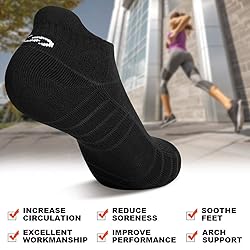 Lapulas Athletic Ankle Socks, Low Cut Cushioned