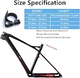 YHT Aluminum Alloy Seatpost Clamp Quick Release 31.8mm Black view 2