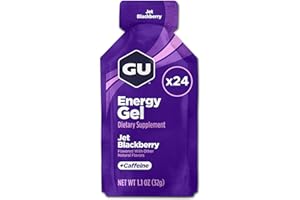 GU ENERGY Original Sports Nutrition Energy Gel, Jet Blackberry, 24-Count