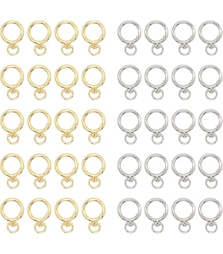 Silver Gold Metal Snap Hook Gourd Shape Carabiner Spring Snap Clasps...