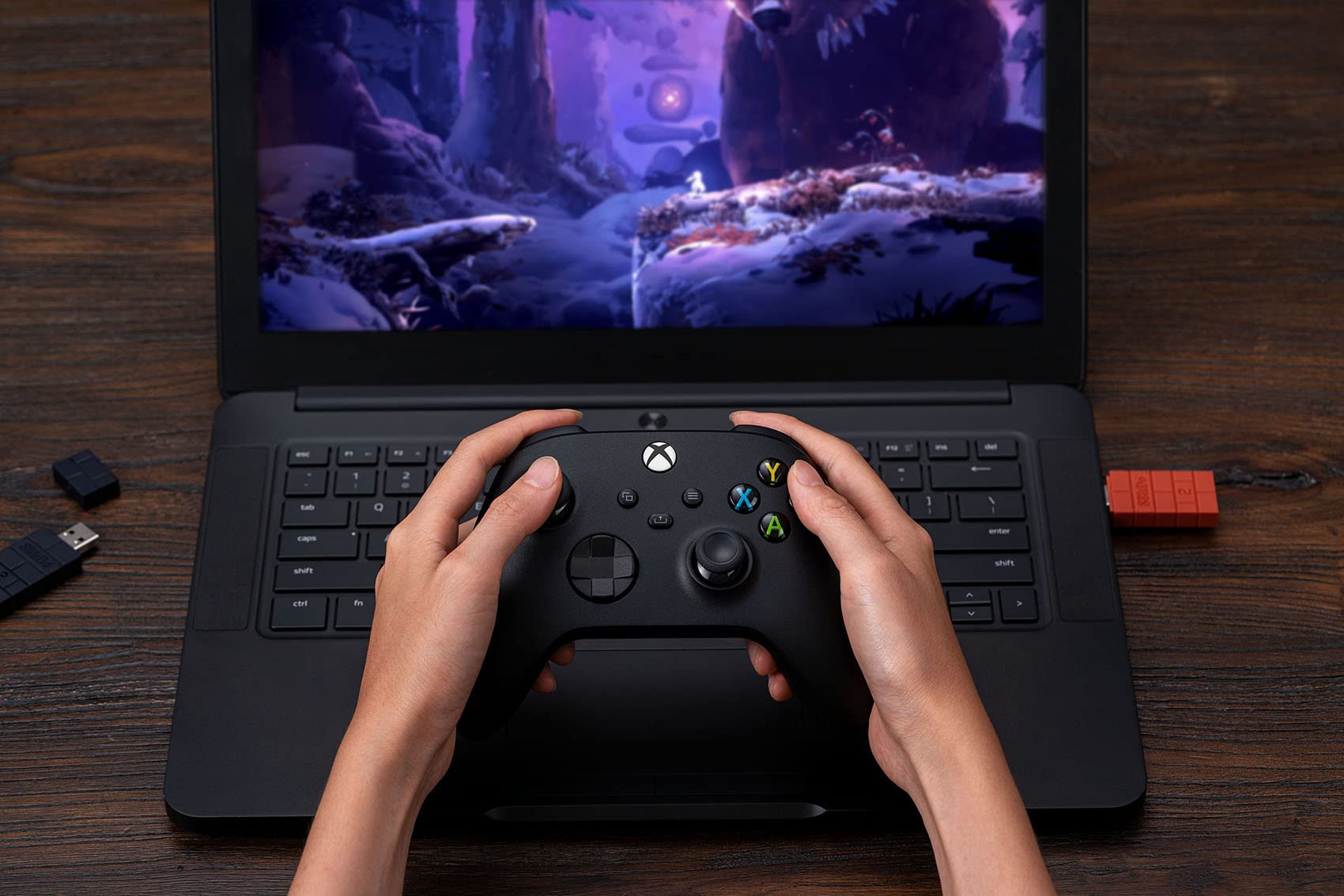 8BitDo Wireless USB Adapter 2 for Switch/Switch 2, Windows PC, Mac & Raspberry Pi, Compatible with Xbox Series X & S Controller, Xbox One Bluetooth Controller, Switch Pro and PS5 Controller (Black)