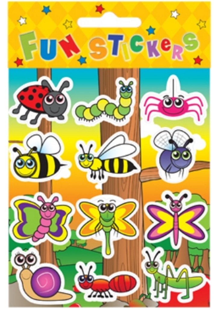 Henbrandt 24 Sheets of 12 INSECT STICKERS