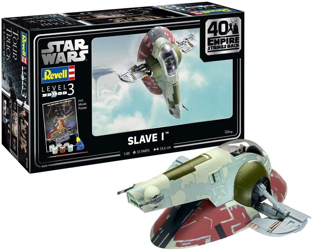 Revell RV05678 Slave I 40th Anniversary The Star Wars Plastic Model kit, Unvarnished, Mittel