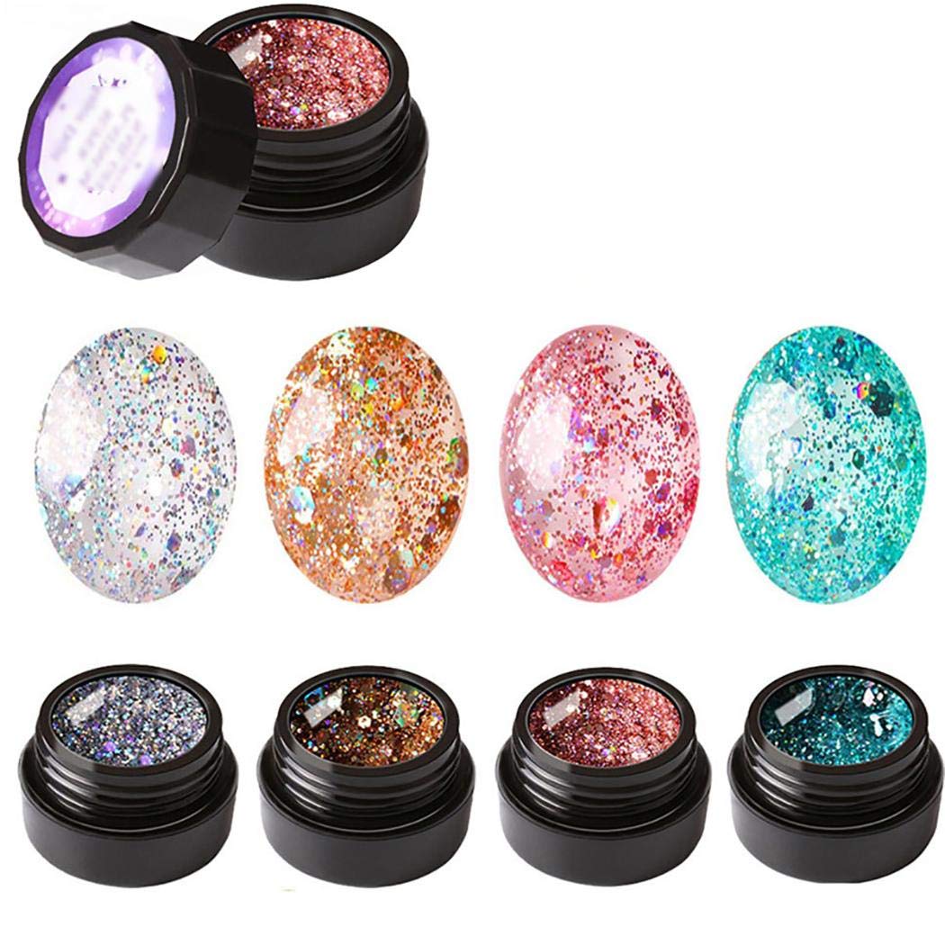 XioNiu Glitter Nail Glue LED Super Platinum Nail Gel Polish Shiny Nail Art Care Tools Nail Glue