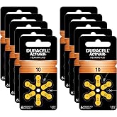 6 Duracell Hearing Aid Batteries Size: 10