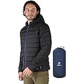 Ellobird Mens Puffer Coat Men Lightweight Winter Coats Jacket Hood Packable