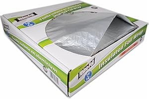 Rhino-Foil (1000 Count) (14x14 Inch) Pre-Cut Insulated Sandwich Wrap, Foil Wrap for Burger & French Fries, Pre-Cut Foil Sheet