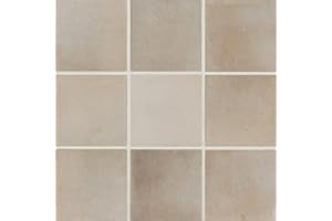 Bedrosians Celine 4" x 4" Matte Porcelain Floor & Wall Tile, Taupe (50-Pack, 5.38 SF)