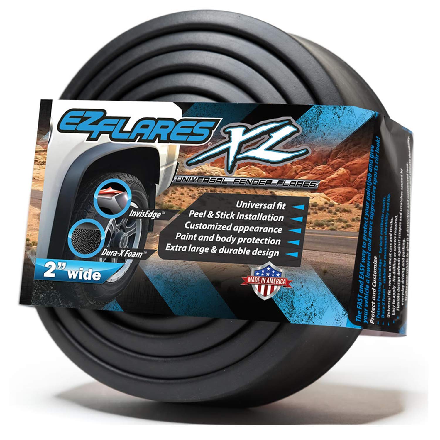 EZ Flares XL – The Original Universal Flexible Foam Rubber 2-Inch Fender Flares
