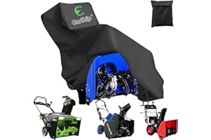 Carlhip Snowblower Cover Waterproof Heavy Duty-600D , Snow Blower Covers Waterproof Outdoor , Universal Size for Most Electric Two Stage Snow Blowers 60" L x 33" W x 45" H (L)