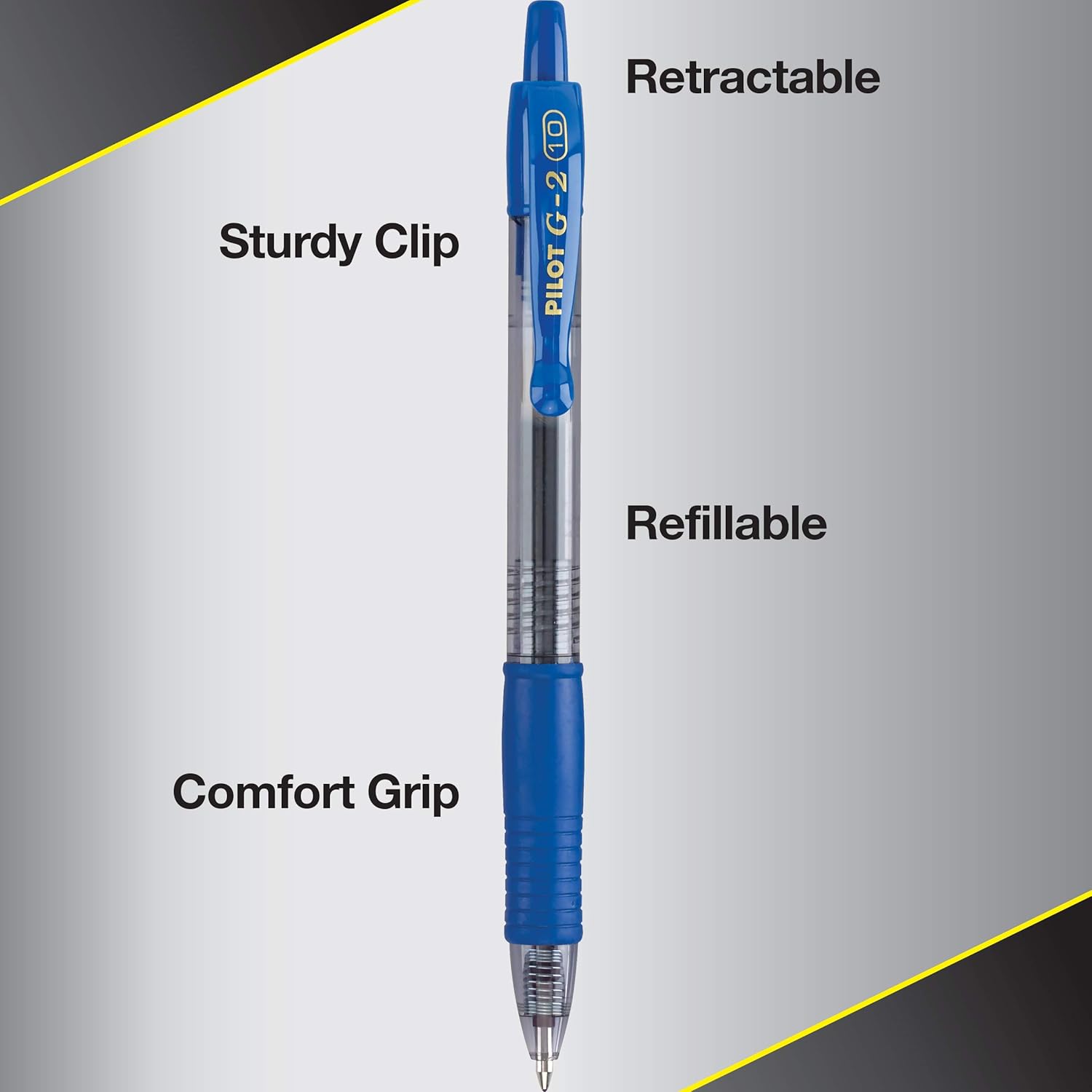 PILOT G2 Premium Refillable & Retractable Rolling Ball Gel Pens, Bold Point, Blue Ink, 12 Count (31257): Office Products
