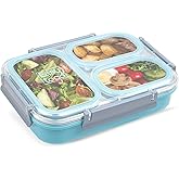 Easy Togo Large Stainless Steel Bento Box for Adults – 3 Compartment, 40oz Meal Prep Lunch Box with Lid, Reusable Snack Container for Men & Women, Dishwasher Safe, Blue