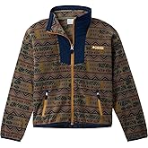Columbia, Sequoia Grove Printed Full-Zip Fleece Jacket - Kids', Stone Green Horizons/Coll Navy, M