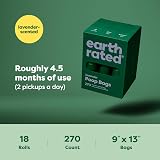 Earth Rated Dog Poo Bags Lavender Scented 270 Count Leak Proof Extra Thick view 6