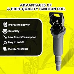 MOAUTO Set of 4 Ignition Coils Pack UF667 65830571