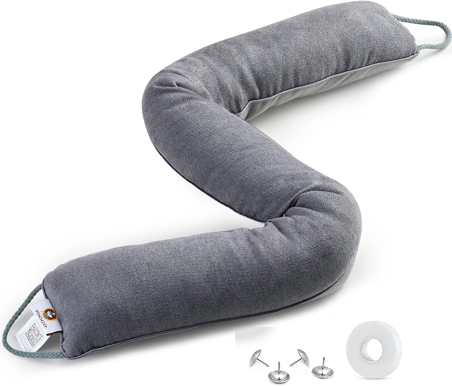 Draft Stoppers - Door Draft Stopper,YOOGO 36 Inch Under Door Draft Blocker for Bottom of Door,Weighted Under Door Draft Noise/Wind/Light/Air/Dust/Odor Blocker for Apartment Door Gap Filler Bottom,Fabric Draft Guard