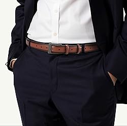 CHAOREN Mens Dress Belt 2 Pack - 1 1/8" Leather
