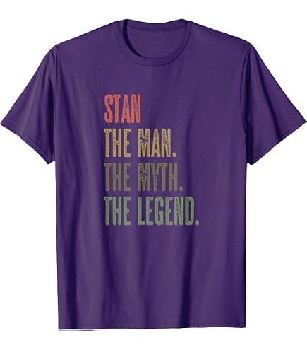 Amazon.com: Stan the Man Name Gift Apparel T-Shirt : Clothing
