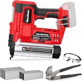 ReliaRoads 2" Cordless Brad Nailer, 2 in 1 18GA Staple Nail Gun Battery Powered Compatible with MilWauke 18V Battery, Electric Nail Gun Stapler with Nails Puller, 1600 Nails(Battery Not Included)