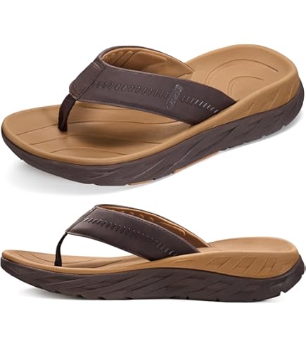 Amazon.com | ONCAI Orthopedic Flip Flops for Men Mens Arch  display picture 3