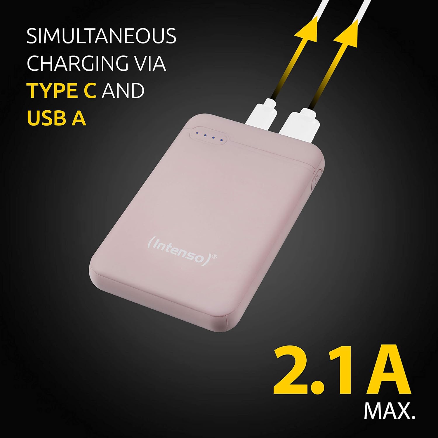 Intenso Power Bank XS 5000, Portable Charger (5000mAh, Compatible with Smart Phone/Tablet PC and More) Rosé - Image 5
