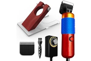 artufting Carpet Trimmer with Shearing Guide - Speed Adjustable Rug Shears and Low Vibration - Rug Trimmer, Tufting Shears, and Rug Shaver for Clipping, Triming Carpets (Mahogany)