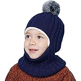 Baby Girls Boys Winter Hat Scarf Earflap Hood Scarves Toddler Kids