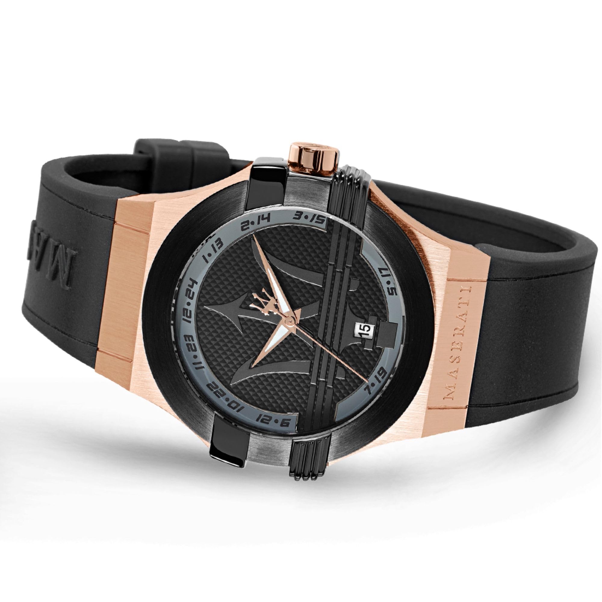 Maserati マセラティ 腕時計 メンズ potenza 男性用 クオーツ時計 防水 トライデントロゴ ビジネス スポーツ 高級 ローズゴールド 公式正規品 [2年保証]