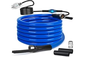 WUFOTY 25FT Heated Water Hose for RV,Heated Drinking Water Hose with Thermostat,Lead and BPA Free,1/2" Inner Diameter,Temperatures Down to -40°F Self-Regulating,Blue Appearance (25FT)