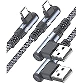 sweguard iPhone 17 Charger USB to Type C Cable 90 Degree [2-Pack,3.3FT] Fast Charging Cord for iPhone 17 16 15 Pro Max Plus Samsung Galaxy S25 S24 S23 S22 S21 S20 A54 A15 Note Flip LG Pixel Moto