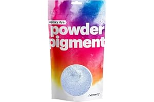 Hemway Epoxy Dye Pigment Powder Color Luxury Ultra-Sparkle Dye Metallic Pigments for Epoxy, Resin, Polyurethane Paint, Jewellery and Table Tops - 50g / 1.75oz - Metallic Azure Blue